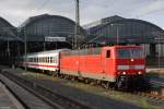 181 209 holt in Wiesbaden Hbf die Leergarnitur des IC 2315 ab - 13.04.2014