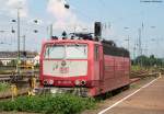 181 213-0  Saar  sonnt sich am Nachmittag des 2.Juli 2009 im Bahnhofsvorfeld des Karlsruher Hbf