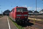 181 207 wartet auf den nchsten Einsatz.Aufgenommen am 05.07.10 in Karlsruhe Hbf.