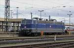 DB Lok 181 201-5 wartet am Badischen Bahnhof auf den nächsten Einsatz. Die Aufnahme stammt vom 30.01.2015.