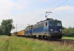 Am 12.Juni 2013 waren ESG 1142 562 & 578 bei Elze(Han) mit einem langen Wiebe-Bauzug auf dem Weg nach Nienburg(Weser).