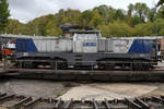 RBH  011 , eine von Henschel gebaute Drehstrom-Elektrolokomotive vom Typ E 1200. (Eisenbahnmuseum Bochum-Dahlhausen, September 2018)