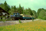 Sommer 1984: Bayerische Zugspitzbahn als Adhäsionsbahn mit einer Tallokomotive von 1929  