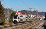 4010 103  Allgäu  als IC 187/RE 50187 (Stuttgart Hbf - Zürich HB/Singen(Htw)) in Horb 7.2.23