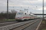 Nachschuss auf 401 513-7  Frankenthal/Pfalz , als dieser am 11.12.2016 als ICE 71 (Hamburg Altona - Basel SBB) durch Müllheim (Baden) gen Zielbahnhof fuhr.