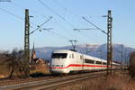 401 088-0  Hildesheim  als ICE 70 (Chur-Hamburg Altona) bei Köndringen 13.2.18