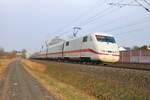 DB Fernverkehr ICE1 (401 058-2) am 03.03.18 bei Rodenbach (Main Kinzig Kreis) 