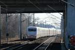 ICE 1 , am 24.02.2019 vom Berliner Aussenring kommend , auf dem Weg nach Berlin vor dem Bhf. Großbeeren.