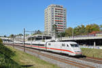 ICE 401 072-4 fährt Richtung Bahnhof Muttenz.