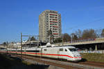 ICE 401 080-7 fährt Richtung Bahnhof SBB.