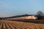 Nachschuss auf 401 086-4  Chur , als dieser am Abend des 27.03.2020 als ICE 376 (Basel Bad Bf - Hamburg Altona) bei Sexau über die Rheintalbahn in Richtung Emmendingen fuhr.