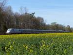 401 002 (JEVER) als ICE 1103 Norddeich=Mole - Stuttgart in Rheine=Bentlage, 16.04.2022