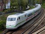 401 055 (ROSENHEIM) erreicht Rheine als ICE 1103 Norddeich=Mole - Stuttgart, 30.04.2022