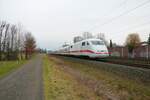 DB Fernverkehr ICE1 (401 xxx) in Rodenbach (Main Kinzig Kreis) am 11.02.23