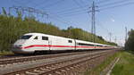 ICE 401 053-4  Neumünster  am 11. Mai 2013 auf den Berliner Ring am 11. Mai 2023.