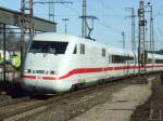 Ein ICE 1 (401 007) durchfhrt Hagen-Vorhalle in Richtung Dortmund Hbf am 08.02.2008