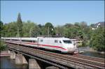 401 014/514  Friedrichshafen  ist am sonnigen Montagmorgen als ICE928 von Nrnberg Hbf nach Hamburg-Altona unterwegs, und wird bei Wetter(Ruhr) auf den Chip gebannt.