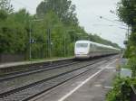 ICE Basel auf der Fahrt von Interlaken Ost nach Berlin Ostbahnhof durchfhrt Freiburg-St.Georgen.