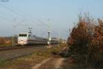 401 076  Bremen  als ICE 75 Hamburg-Zrich bei Forchheim. Aufgenommen am 13.11.2012.