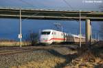 401 552-5  Hanau  als ICE 691 von Berlin Ostbahnhof nach Mnchen Hbf bei Nennhausen. 30.12.2012