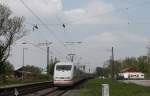 Nachschuss auf 401 072-4  Landshut  am 02.05.2013 bei dem passieren der Baustelle in Kenzingen.