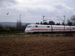 Eine ICE 1 (BR 401) am 27.02.14 bei Walluf 