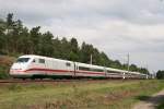 401 555 als ICE 579 (Hamburg–Stuttgart) am 30.05.2009 zwischen Suderburg und Unterl