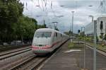 Einfahrt am 03.05.2014 von 401 088-0  Hildesheim  in den Hauptbahnhof in Freiburg auf Gleis 3.