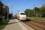 401 072-4  Landshut  als ICE 392 von Interlaken Ost nach Berlin Hbf (tief), wurde wegen Schwellenauswechslung in Berlin-Spandau über Priort umgeleitet. 04.10.2014 