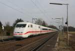 401 007 als ICE 880 (Mnchen Hbf–Hamburg-Altona) am 21.03.2011 in Radbruch