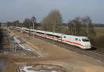 401 517 als ICE 789 (Hamburg-Altona–Mnchen Hbf) am 14.02.2013 zwischen Winsen (Luhe) und Radbruch