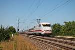 Nachschuss auf 401 057-5  Landshut  am 10.07.2015, als dieser an diesem Tag von der Schweizer Grenze nach Norddeutschland unterwegs war.