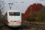 401 066-6 als ICE 785 (Hamburg-Altona-Mnchen Hbf) in Dettelbach 31.10.09