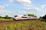 DB Fernverkehr Tz 235 (402 035)  Görlitz , mit Steuerwagen voraus, als ICE 536 München Hbf - Bremen Hbf (Wahnebergen, 14.06.17).