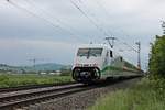 Nachschuss auf 402 021-0  Lübbenau/Spreewald , als dieser am Nachmittag des 14.05.2020 als ICE 371 (Berlin Ostbahnhof - Basel Bad Bf) nördlich von Hügelheim über die RHeintalbahn