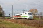 Eine Doppeleinheit der BR 402 rollte am 20.02.22 durch Burgkemnitz Richtung Wittenberg.