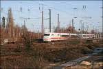 402 039  Essen  fhrt bei Bochum-Ehrenfeld als ICE 642 von Berlin Ostbahnhof nach Dsseldorf Hbf. (13.01.2008)