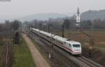 401 513-7 und 402 045-9  Frankenthal/Pfalz  als ICE 70 (Basel SBB-Hamburg Altona) bei Denzlingen 19.2.11