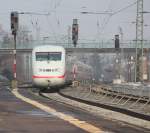 Zwei ICE 2 Einheiten erreichen als Umleiter den Bahnhof Bebra aus Norden kommend.