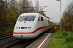 Nachschu auf den Triebkopf des 402 038-4 Saarbrcken bei der Durchfahrt in Jchen.
24.11.2013