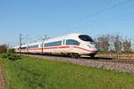 Am 05.05.2016 fuhr 403 032-6  Augsburg  als ICE ___ (Basel SBB - Köln Hbf) in Richtung Freiburg (Brsg) Hbf, als dieser bei Hügelheim vorbei kam.