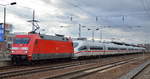 101 127-9 hat den ICE 403 035-9  Konstanz  am Haken am 13.03.18 Bf.