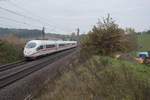 403 013 als ICE 503 von Dortmund nach München Hbf bei Fahlenbach, 21.10.2017