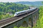 DB Fernverkehr Tz 311 (403 011/511)  Wiesbaden  als ICE 1223 Darmstadt Hbf - München Hbf auf dem Großen Viadukt Altenbeken (Bekeviadukt); Laufweg: Darmstadt - Frankfurt (M.) - SFS in