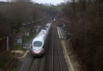 Der ICE3 DB aus Frankfurt am Main nach Brüssel-Süd(B) und kommt aus Köln-Ehrenfeld,Kerpen,Horrem,Buir,Merzenich,Düren,Langerwehe,Eschweiler-Hbf,Stolberg-Hbf(Rheinland) und