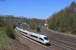 403 057-3  Esslingen  als ICE 517 (Dortmund Hbf-Stuttgart) in Maulbronn West 11.4.20