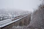 403 005/403 505  Baden-Baden  als ICE 1224 nach Frankfurt auf dem Bekeviadukt (09.01.2021)