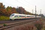 Ein ICE der Reihe 403 rollte am Morgen des 06.11.21 als ICE 1003 durch Radis Richtung Halle(S).