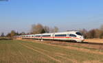 403 060-7  Linz am Rhein  und 403 055-7  Tuttlingen  als  ICE 107 (Köln Hbf – Basel SBB) bei Riegel 4.3.22