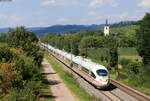 403 021-9  Krefeld  und 403 025-0  Ravensburg  als ICE 107 (Köln Hbf - Basel SBB) bei Denzlingen 21.7.22